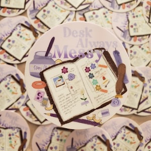 Desk always messy vinyl sticker