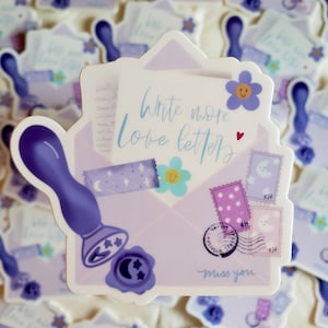Write More Love Letters Stationery vinyl waterproof sticker