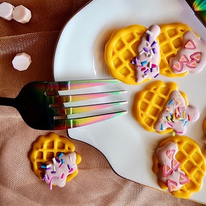 Cera de vedação autoadesiva em forma de waffle com morangos ou granulados para letras/scrapbooking conjunto de 4 unidades