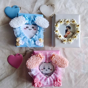 Decorated Kpop Photocard album book with heart window
