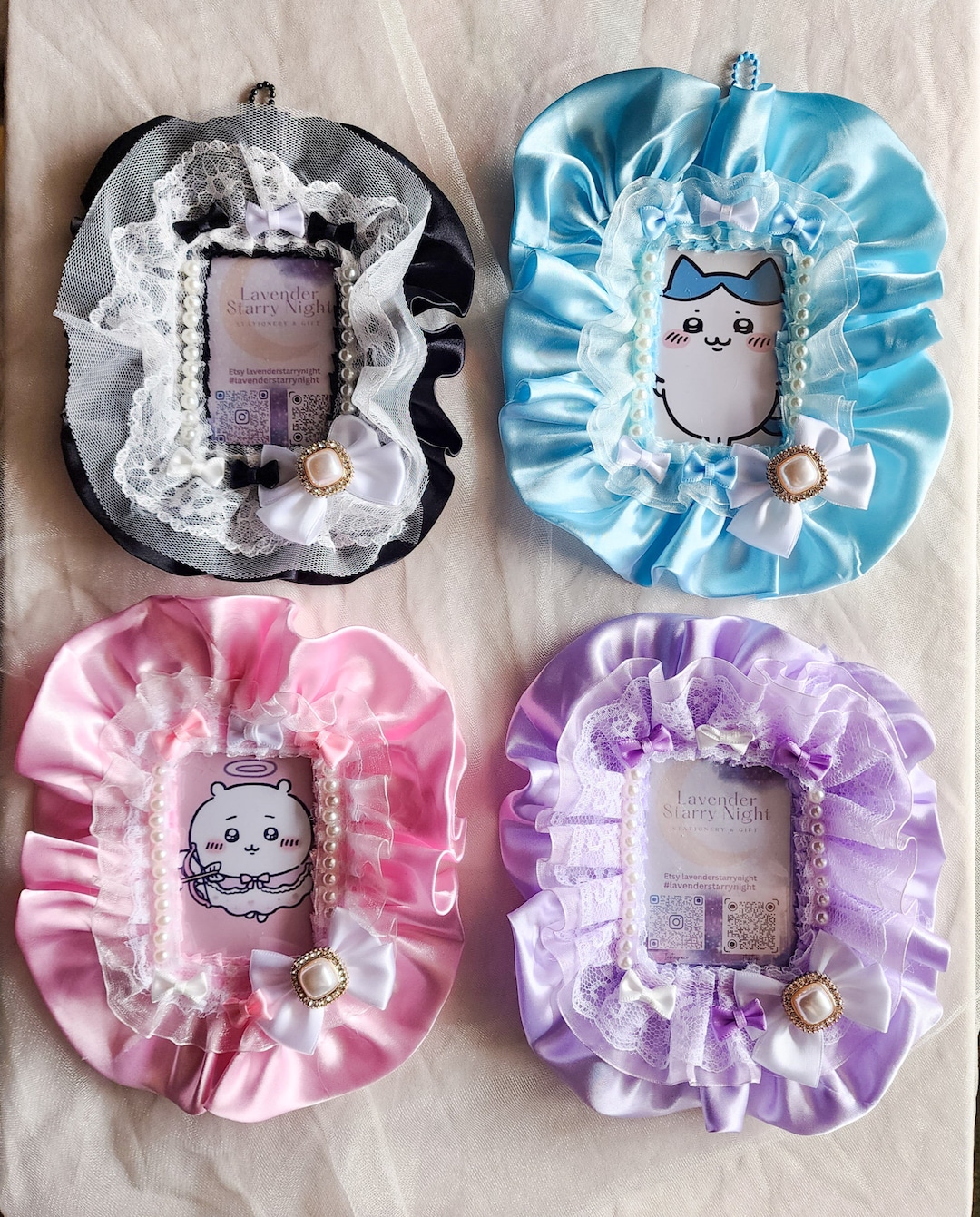 Toploader Deco Ribbon Fancy Ribbon Decorated Toploader for Photo Card/mini Polaroid With Card ...