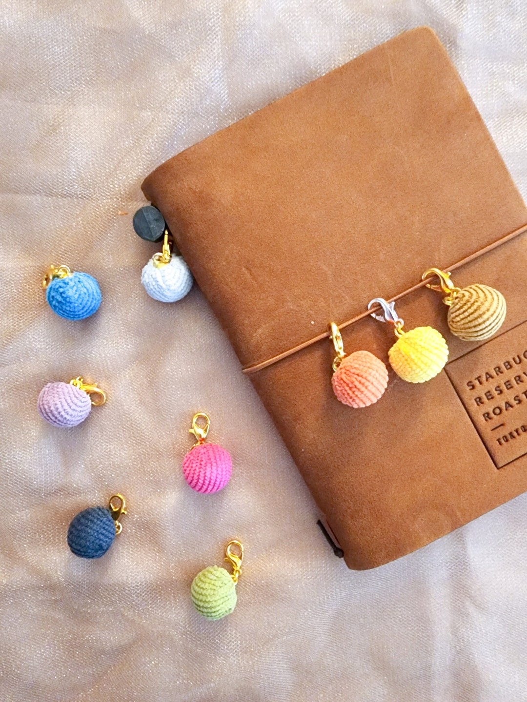 Mini Pom Pom Charm for Zippers or Traveler's Notebook Etsy