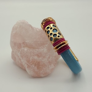 Marine Blue Regaliz Licorice Rose Gold Focal Women’s Bracelet