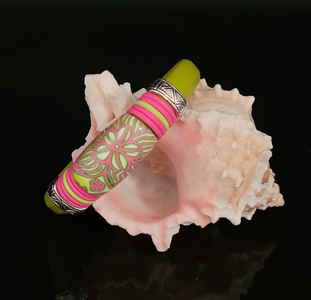 Lime Green Regaliz Licorice Lime Green and Fuschia Polymer Etsy