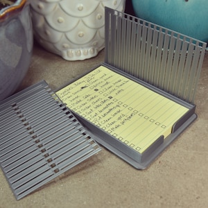 Sticky Note Stencils with Holder | 4x6 Note Holder | Checklist Guide | Desk Organizer | Rubber Feet | Todo List