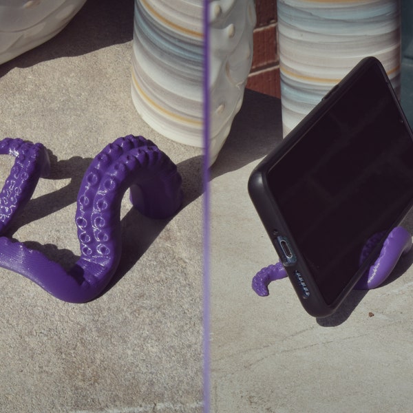 Octopus Tentacle Phone Holder | Phone Stand | Many Colors | Cephalopod Lover | Cute Phone Stand