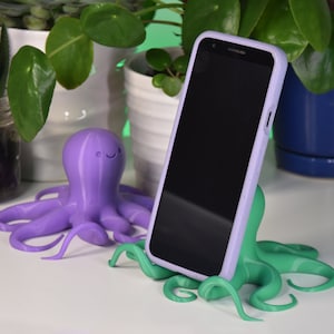 Ollie The Octopus Phone Holder | Phone Stand | Many Colors | Cephalopod Lover | Cute Phone Stand