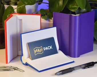 Business Card Open Book Holder | Bookstore | Library | Bookworm | Publishers | Nerd