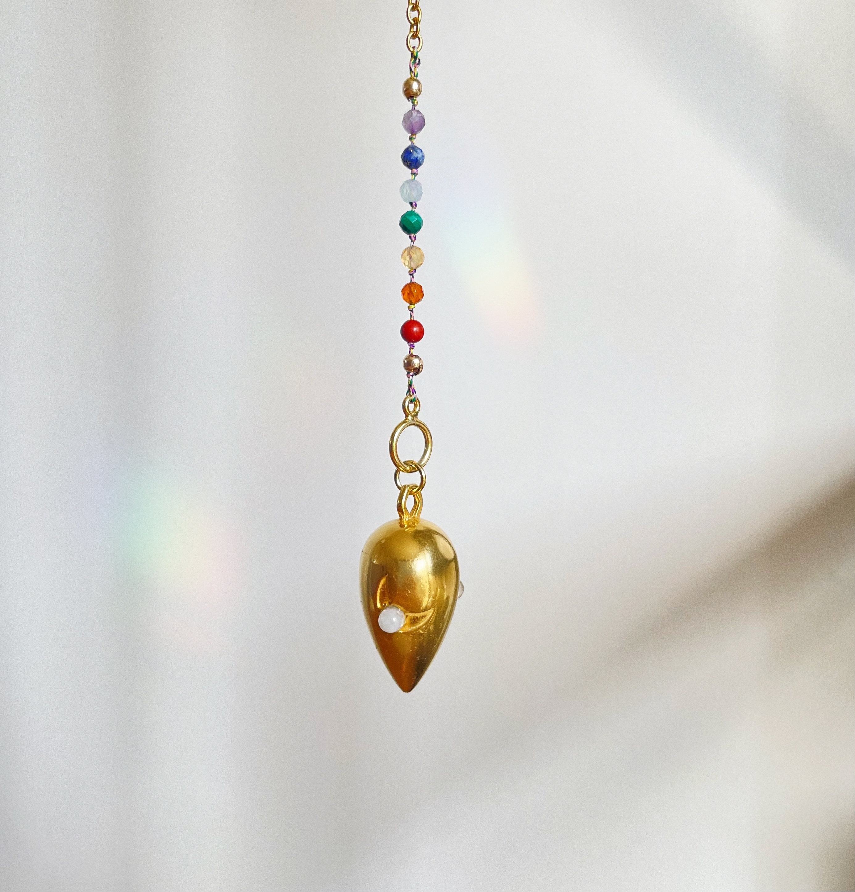 Pendule Des Bonnes Énergies/Pendulum Moon Sun Star Pendule Divinatoire Lithotherapie Pierres Stones