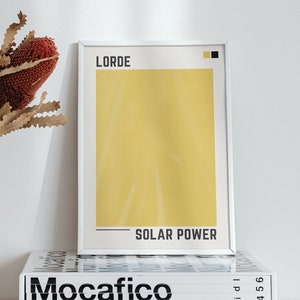 Lorde Solar Power Minimalist Poster | Album Cover Poster | Music Gift | Music Wall Decor | Retro | Mid-Century Modern | MCM