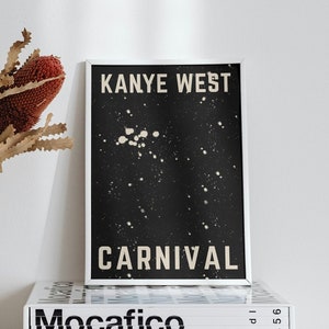 Kanye West Karneval Geier Poster | Playboi Carti | Rich The Kid | Musik Geschenk | Kanye West Wanddekor | Minimalistisch |