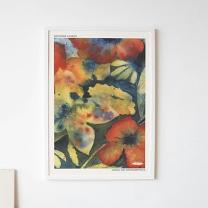 Songs and Instrumentals - Adrianne Lenker White or Black Poster | Album Cover Poster | Musik Geschenk | Mid-Century Modern | Großer Dieb |
