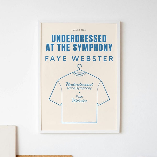 Faye Webster Underdressed At The Symphony Minimalist Poster | Tour Merch | Album Cover Poster | Music Gift | Mid-Century Modern | MCM