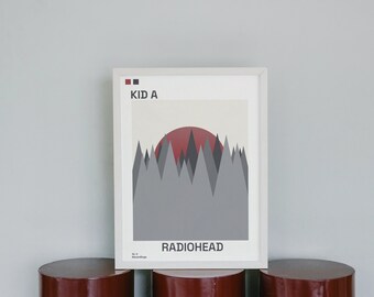 Kid A - Radiohead Minimalist Poster | Album Cover Poster
