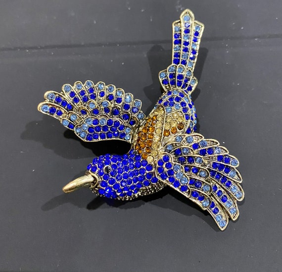 Heidi Daus Blue Bird Pin Brooch, Heidi Daus Jewel… - image 3