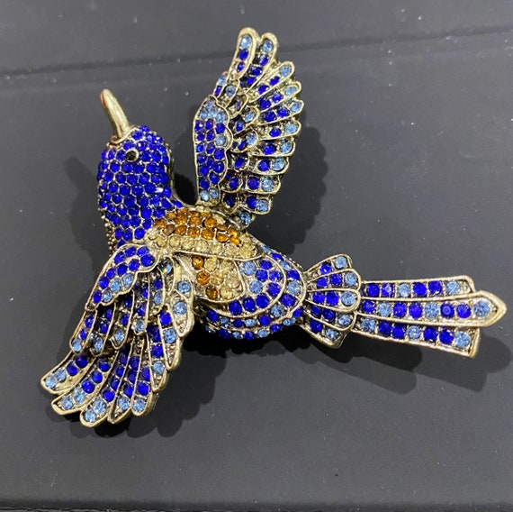 Heidi Daus Blue Bird Pin Brooch, Heidi Daus Jewel… - image 2