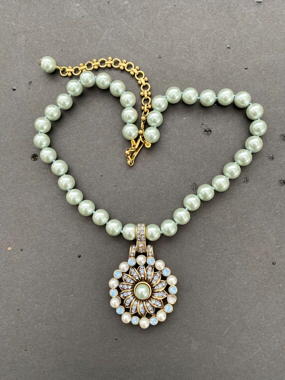 Heidi Daus Pearl Necklace Heidi Daus Statement Necklace Wedding
