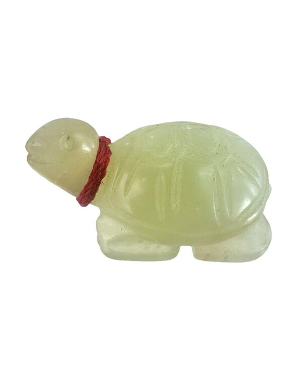 工芸品 Vintage Light Green Natural Jade Turtle Vintage Light Green Jade Turtle Pendant Chinese Hand Carved Folk