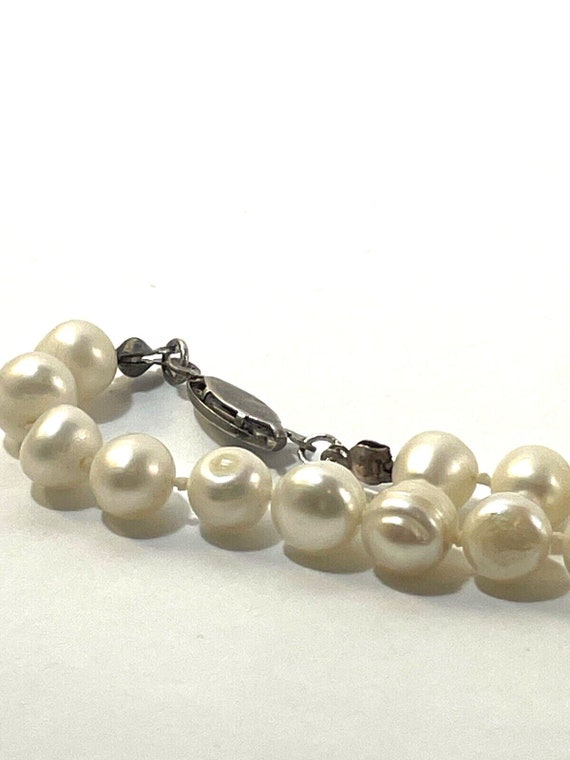 Cultured Freshwater Pearl necklace 18in Long Vint… - image 10