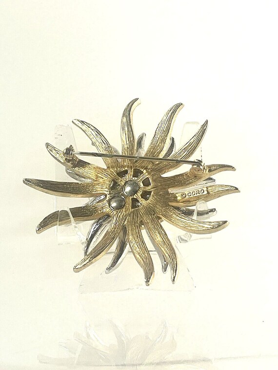 Signed Coro Brooch Sun Burst Spider Chrysanthemum… - image 8