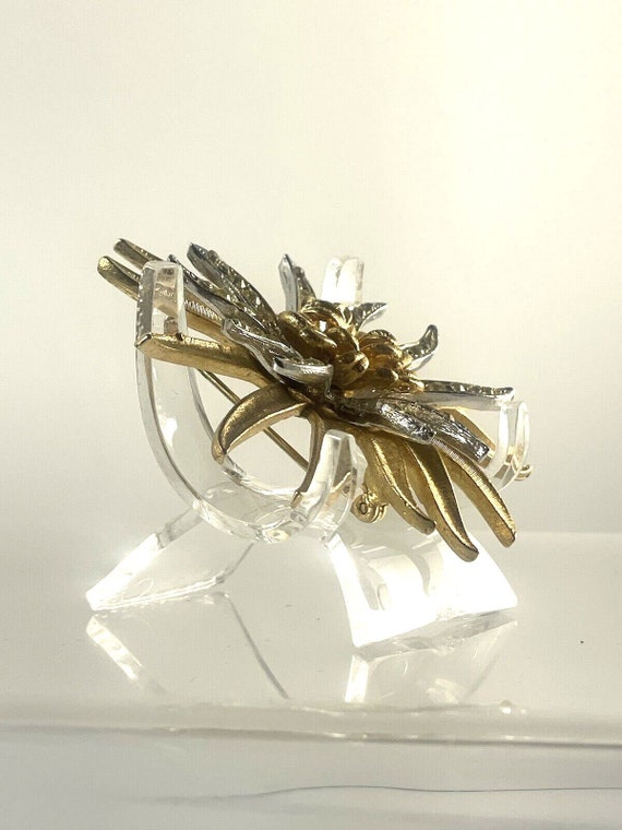 Signed Coro Brooch Sun Burst Spider Chrysanthemum… - image 3