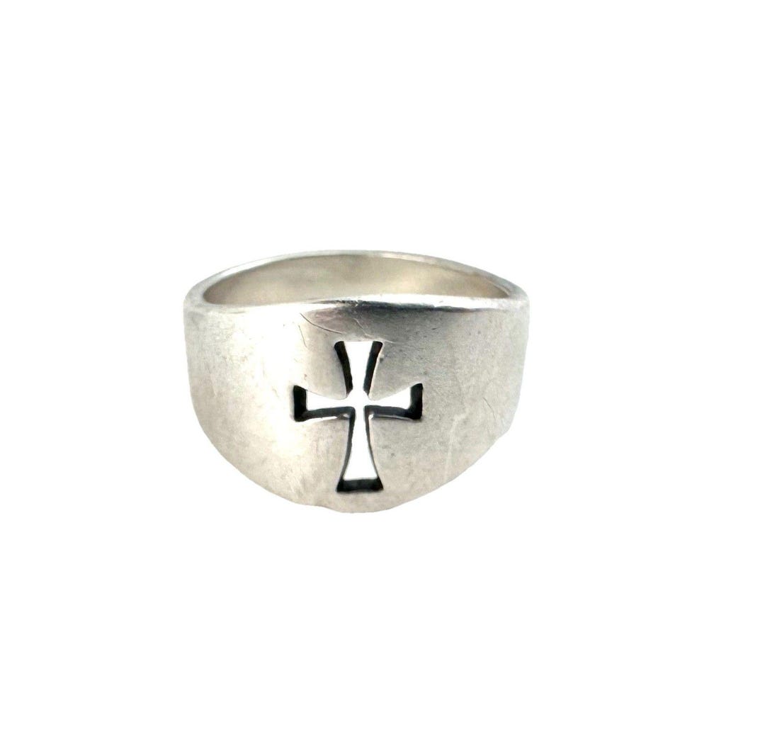 James Avery Wide Crosslet Ring Sterling Silver 925 Size 6.25