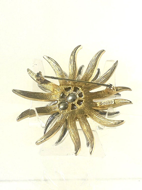 Signed Coro Brooch Sun Burst Spider Chrysanthemum… - image 7