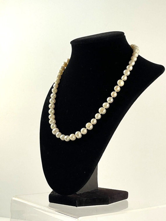 Cultured Freshwater Pearl necklace 18in Long Vint… - image 3