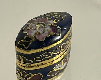 ヴィンテージ インド 七宝焼き ファム 花瓶 手描き エナメル 真鍮 