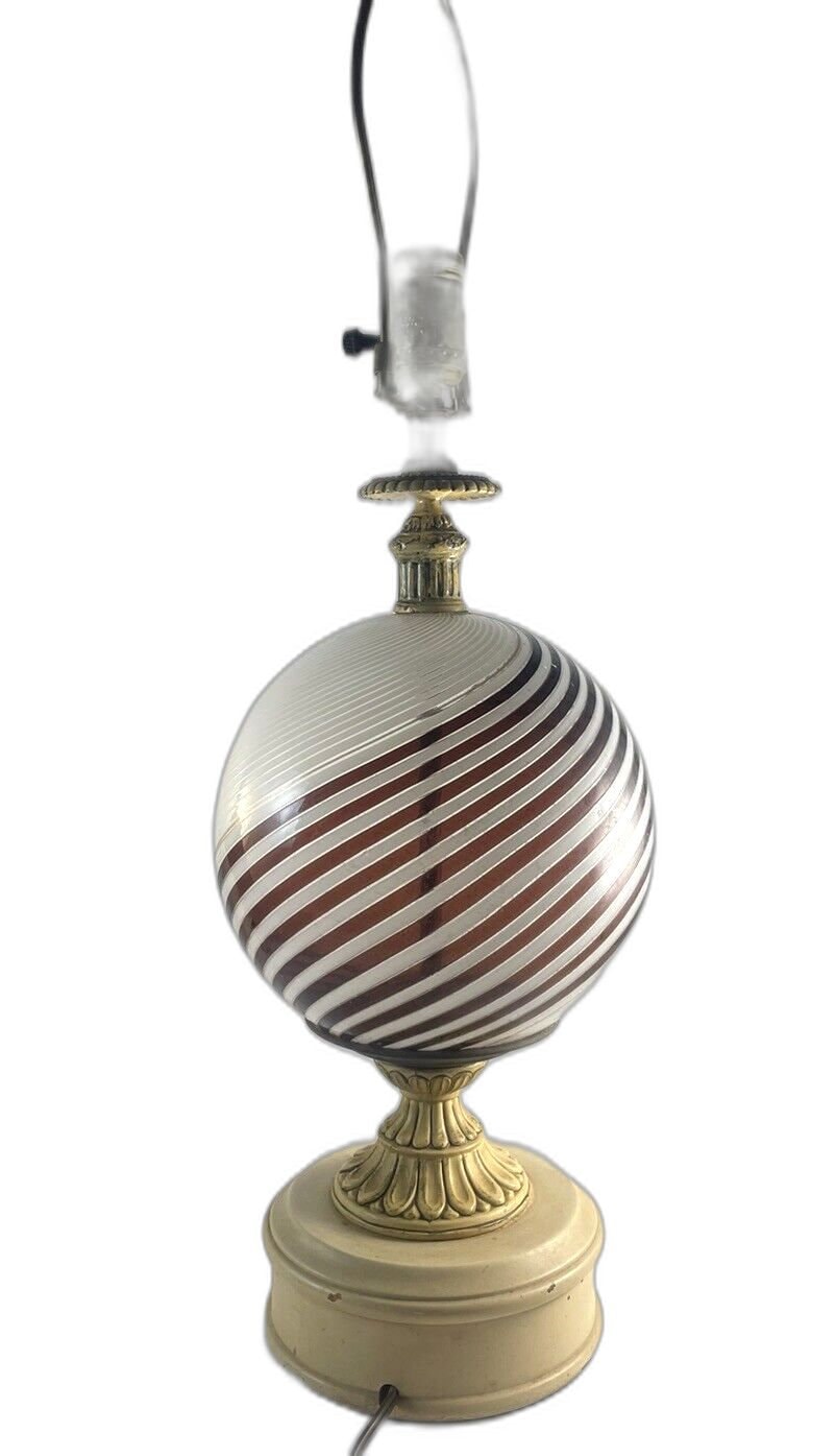Filagrana Murano Glass Lamp by Dino Martens Aureliano Toso With