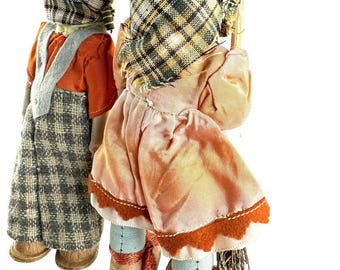 ヴィンテージ 1950 年代 イタリア製 男の子と女の子の人形 ペア 7