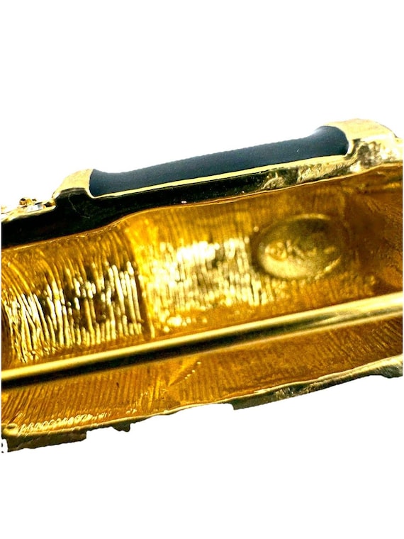 Vtg Kenneth Lane KJL Rhinestone Red Lipstick Broo… - image 5