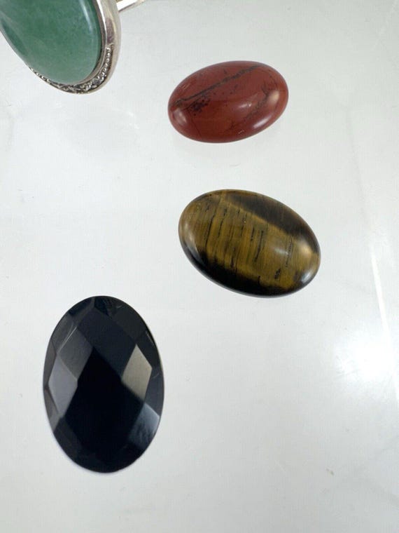 Sterling Silver Interchangeable Ring 7 Chakras Ge… - image 10