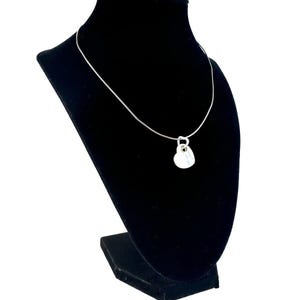 Sterling Silver And Mother Of Pearl Heart Pendant Necklace