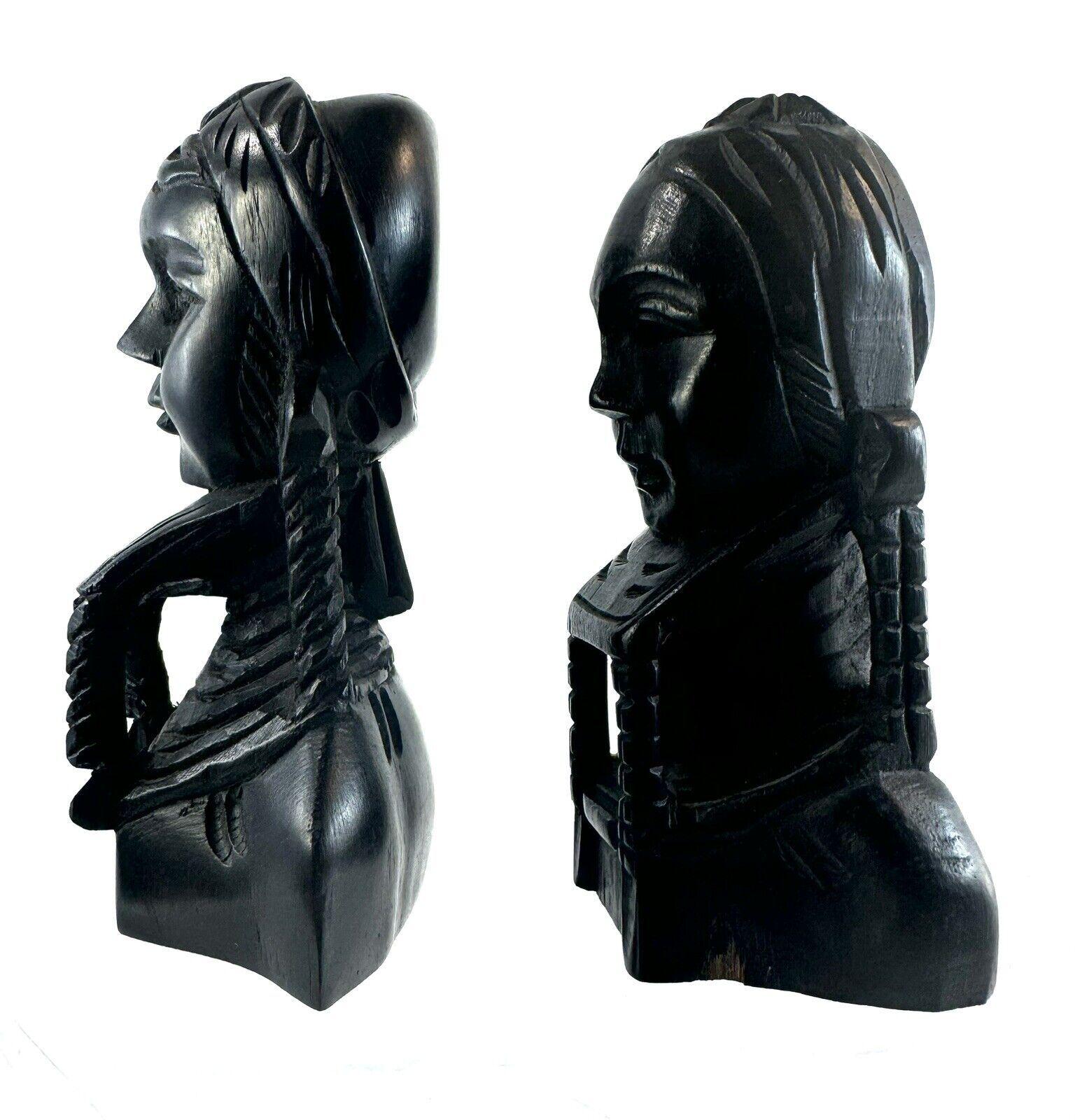 2 つのヴィンテージ インドネシア木彫り彫像 バリ島民芸品 女性 - Etsy