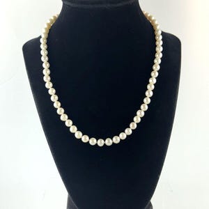 Collier de perles de culture d'eau douce VTG en argent sterling 925