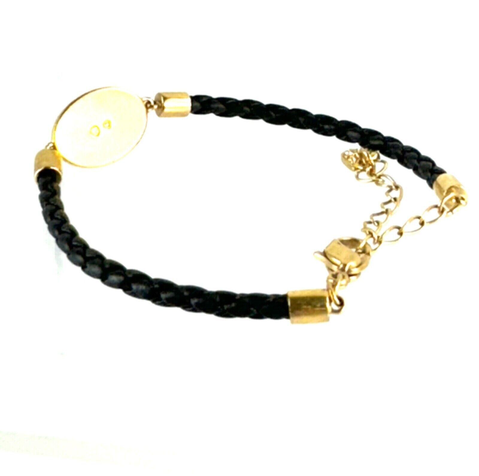 スワロフスキー ブラック クリスタル ブレスレット ゴールドトーン