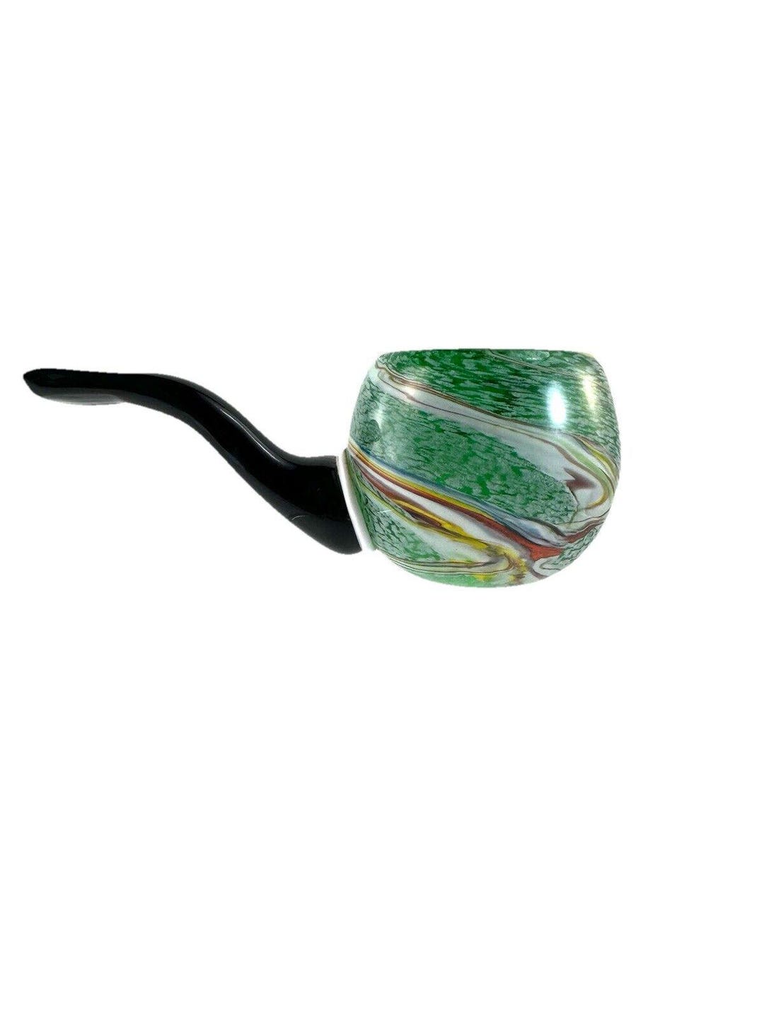 Murano Glass Pipe Table Lighter Holder / Ashtray Vintage Made in