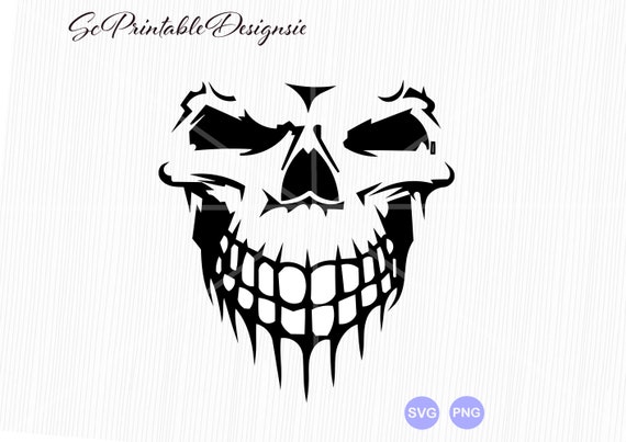 Skull Svg Evil Skull Svg Skull Clip Art Evil Skull Clipart | Etsy