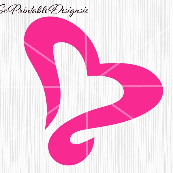 Pink Heart SVG, Pink Heart clipart, Pink Heart vector, Pink Heart png, Pink Heart cricut cut file, Pink Heart silhouette file