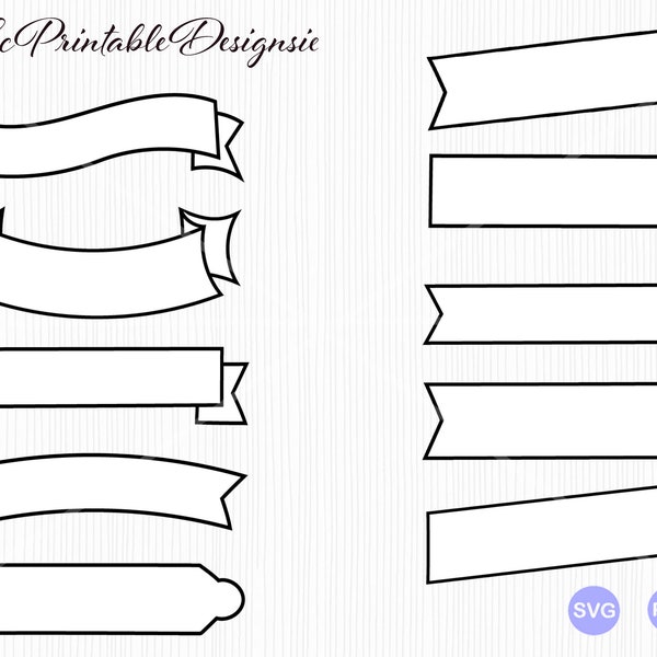 Banner svg, labels svg, ribbon svg, Party Banner svg, Scroll clipart, Silhouette cricut cut file, png files, Banner designs svg, party svg