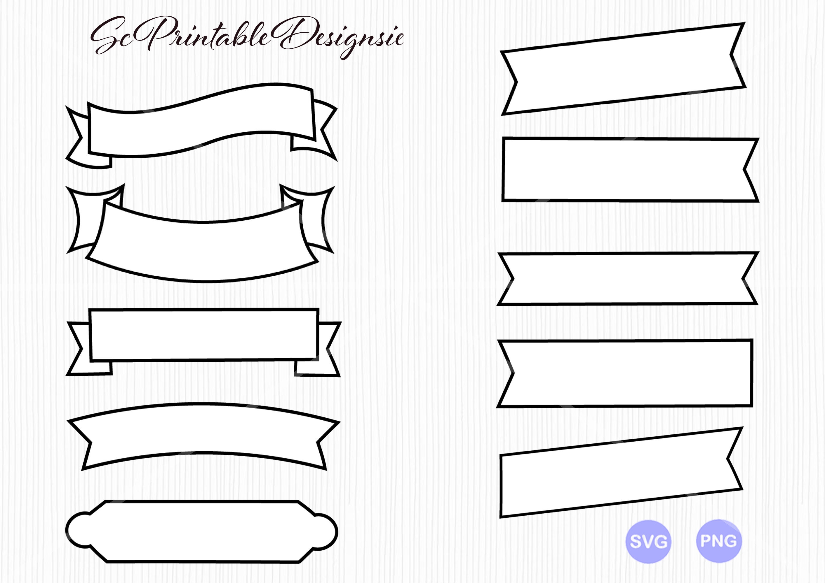 Banner Svg, Labels Svg, Ribbon Svg, Party Banner Svg, Scroll Clipart