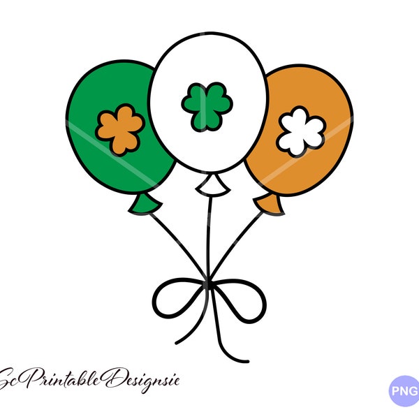 St.Patrick's Day svg, Irish svg, St patricks day svg, Tri-colour Balloons svg, ireland svg,Balloons svg, irish,cricut silhouette cut file