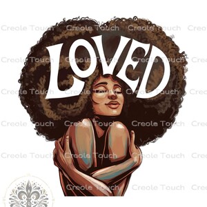 LOVE, Self Love, Self Hug, Afro Queen, PNG, JPG, pdf, Digital Art Download, Motivational,  Boho, Love Yourself, Empowered, Hair Art, Melanin