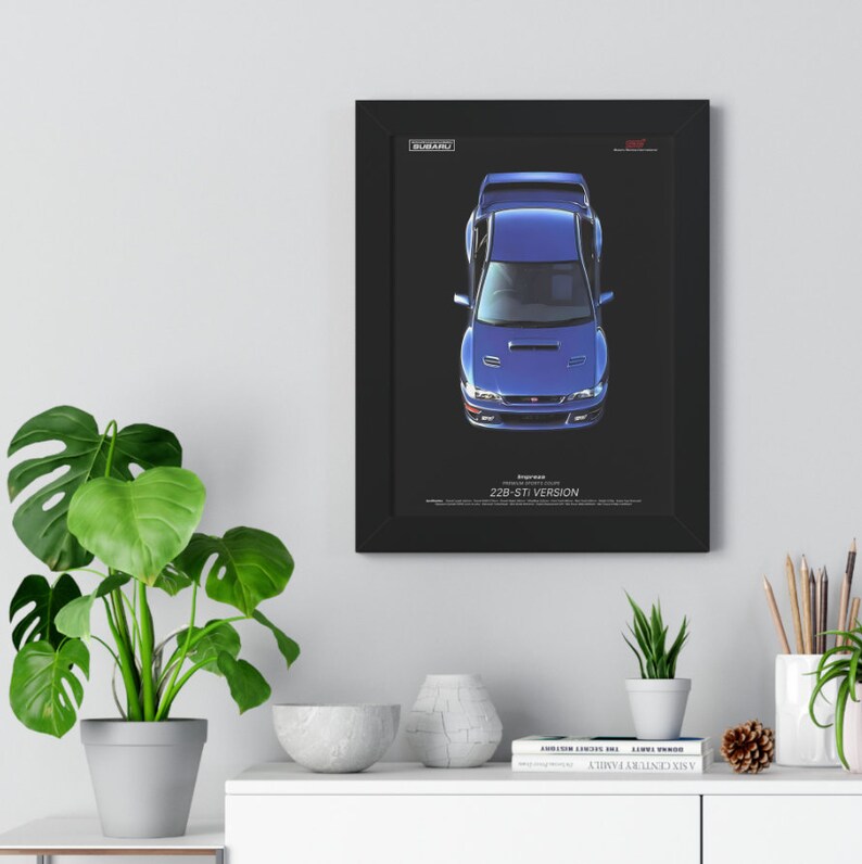 Subaru 22B STI Poster – Retro Rally Car Wall Art – Printable Christmas ...