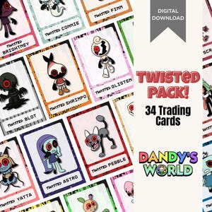 Cartes à collectionner Dandys World Player • PACK TWISTED • Téléchargement NUMÉRIQUE • Cadeau parfait pour gamer, cadeaux d'anniversaire, signets