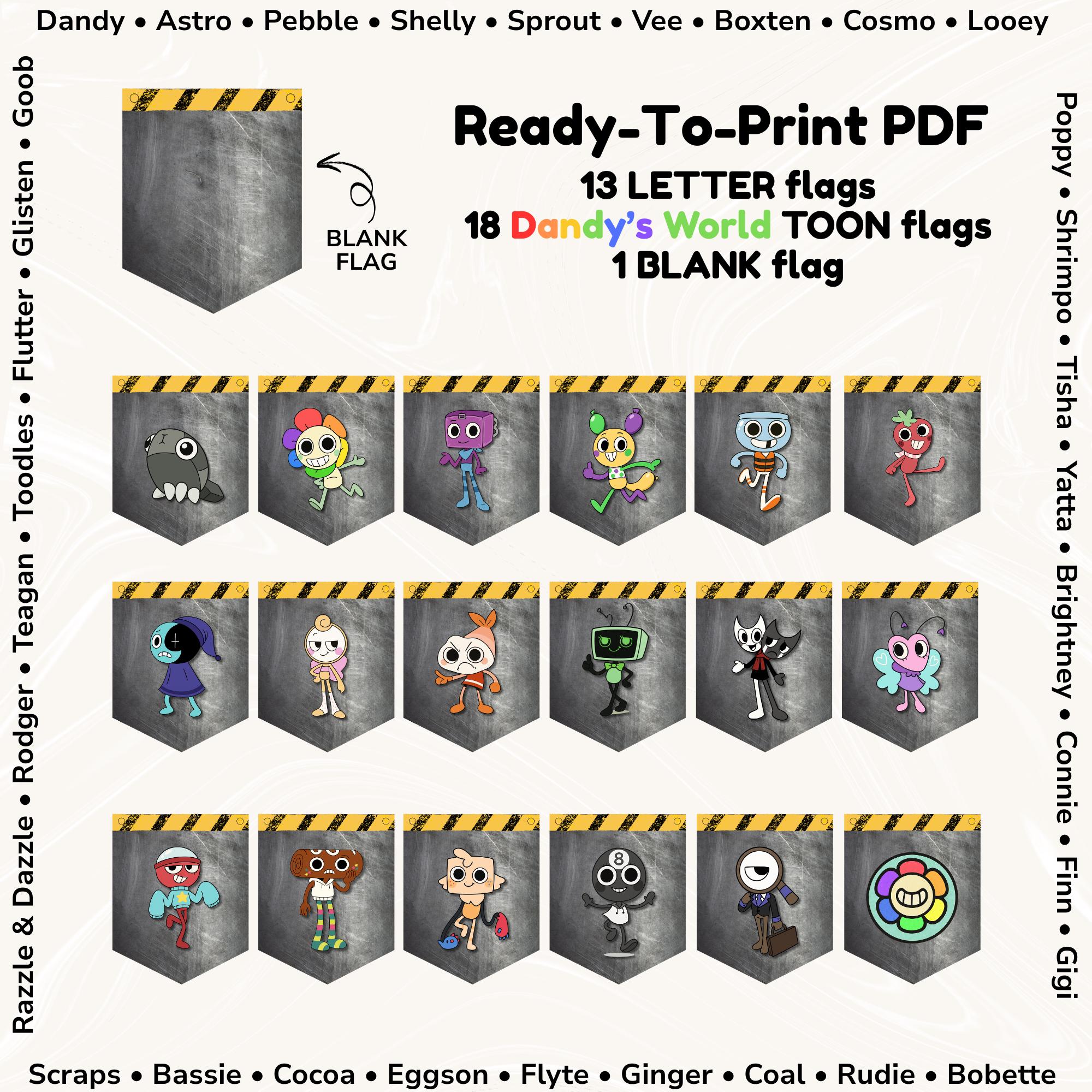 Dandys World Birthday Party Banner Decoration • Instant Digital ...