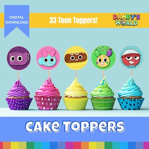 Dandys World Birthday Cake or Cupcake Toppers