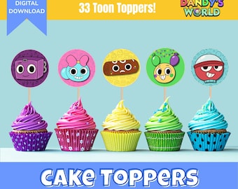 Decorazioni per torte o cupcake di compleanno Dandys World