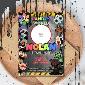 TWISTED Dandys World Birthday Party Invitation Template • Customizable and Printable on Canva